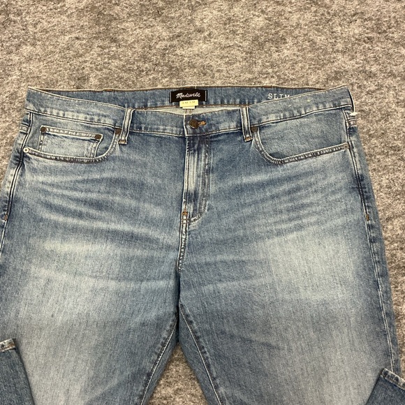 Madewell Mens Everyday Classic Straight Leg Blue Denim Jeans Size 42 - Picture 2 of 5